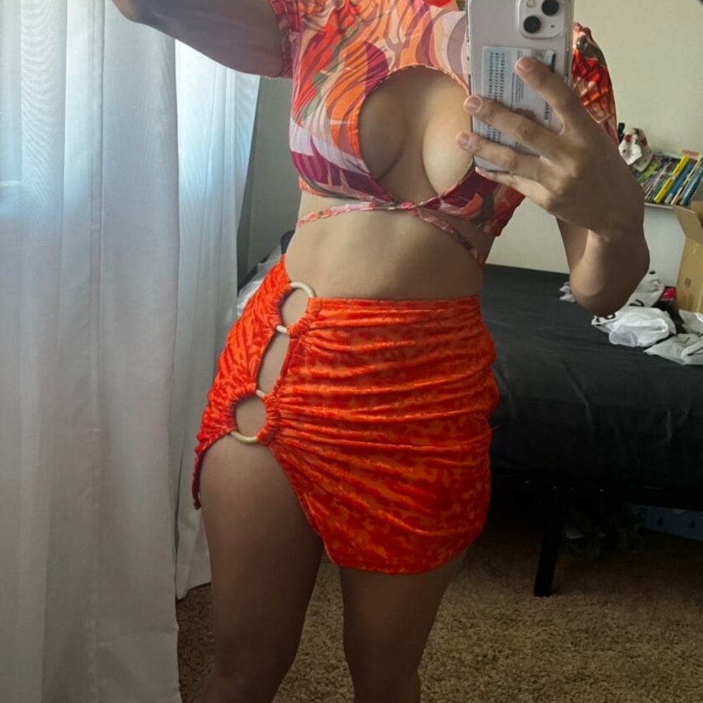 Orange skirt